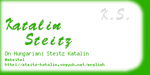 katalin steitz business card